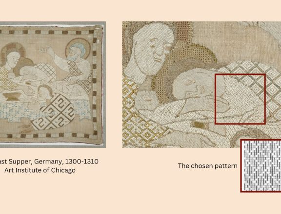 Source for the German brick stitch pattern of my needle roll: The Last Supper, Germany 1300-1310, Art Institute of Chicago