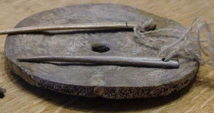 Detail of the Trelleborg disk in Slagelse Museum. Photo by Russell Scott