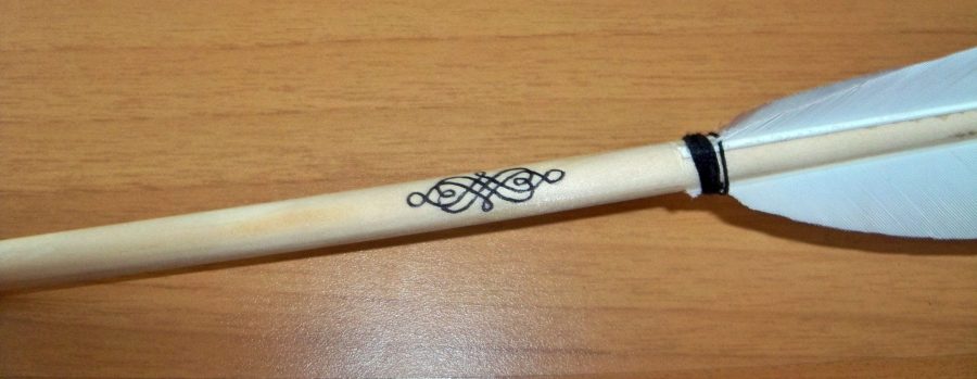Our arrows with hand-drawn Celtic knots