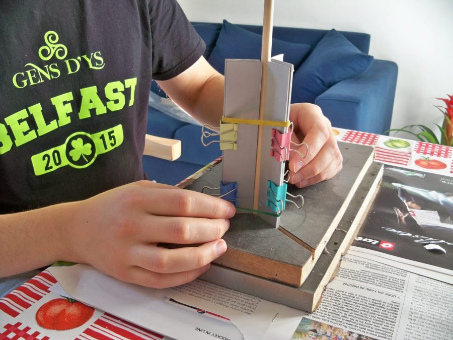 Our custom jig for arrows fletching