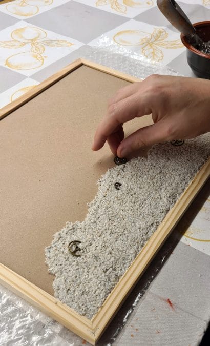 Making an epoxy resin beach: sculpting the shoreline