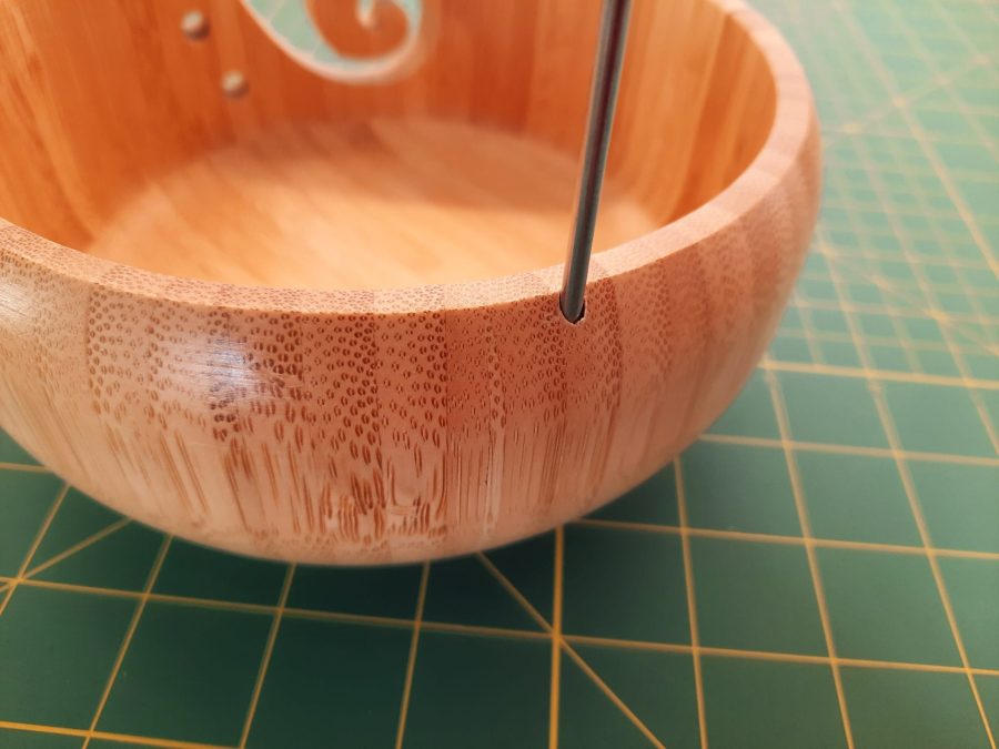 Yarn bowl with cone thread stand addition