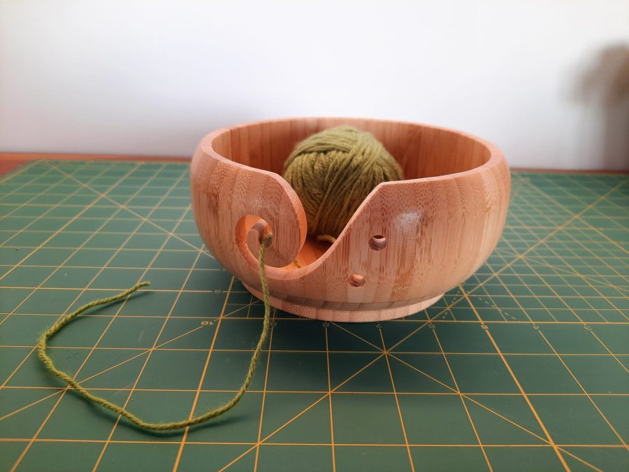 Yarn bowl with cone thread stand addition