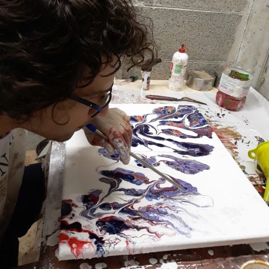 Acrylic pouring, the Dutch pour technique