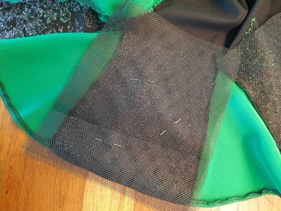 Making my Irish dance Solo dress: replacing the fliselina with a rigid net