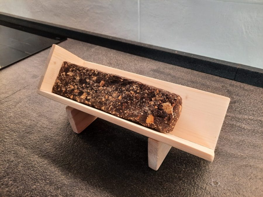Wooden mold for "Salame di Cioccolato"
