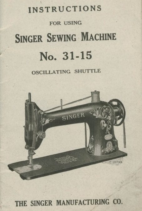 Cover of the manual for the Singer class-31, variant 15