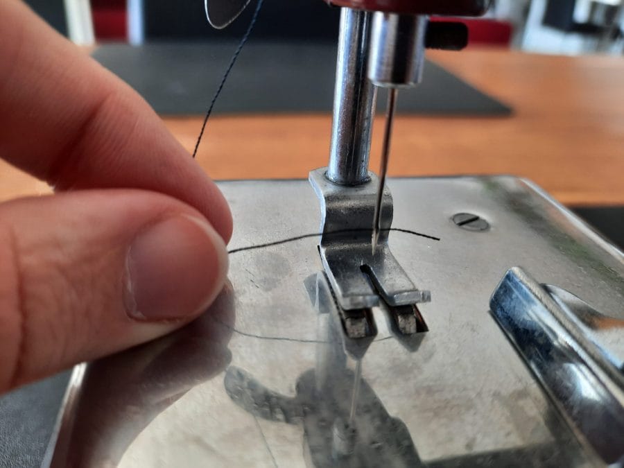 The threading of my Essex MK1 miniature sewing machine, step 7