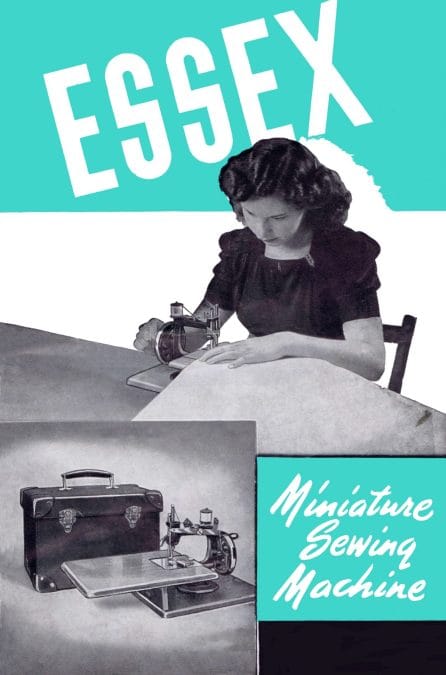 Essex MK1 miniature sewing machine: manual front cover