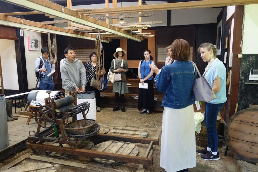 Photo from one of the Textile Tours of Japan with Nancy McDonough of Kyoto Kimono