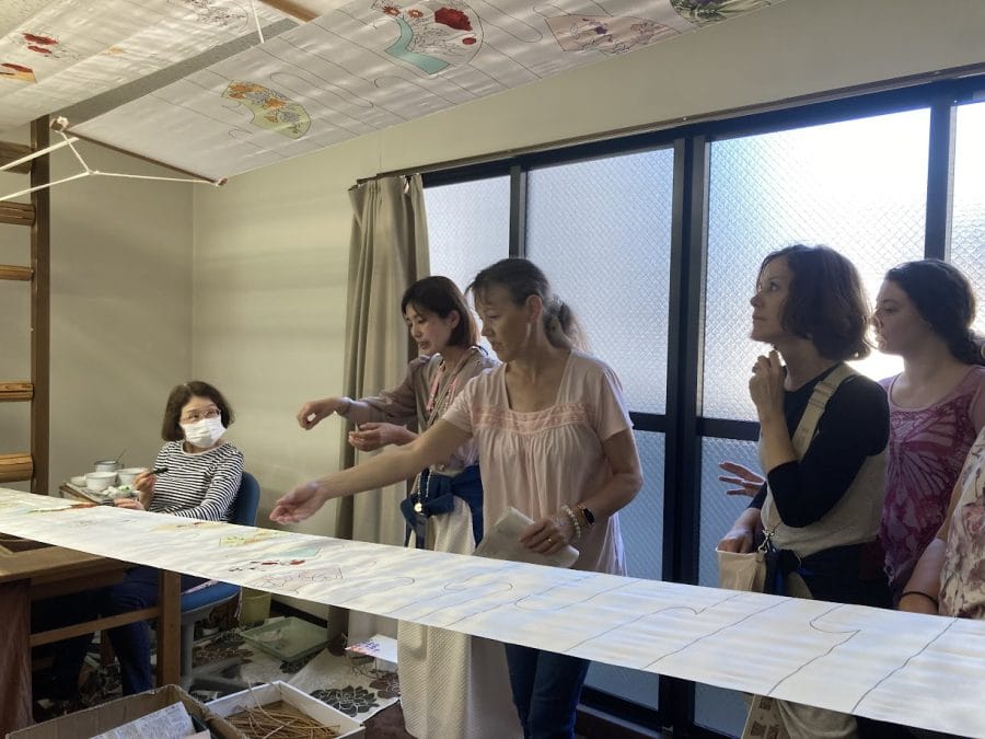 Photo from one of the Textile Tours of Japan with Nancy McDonough of Kyoto Kimono