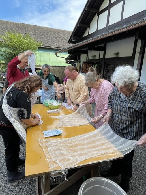 Photo from one of the Textile Tours of Japan with Nancy McDonough of Kyoto Kimono