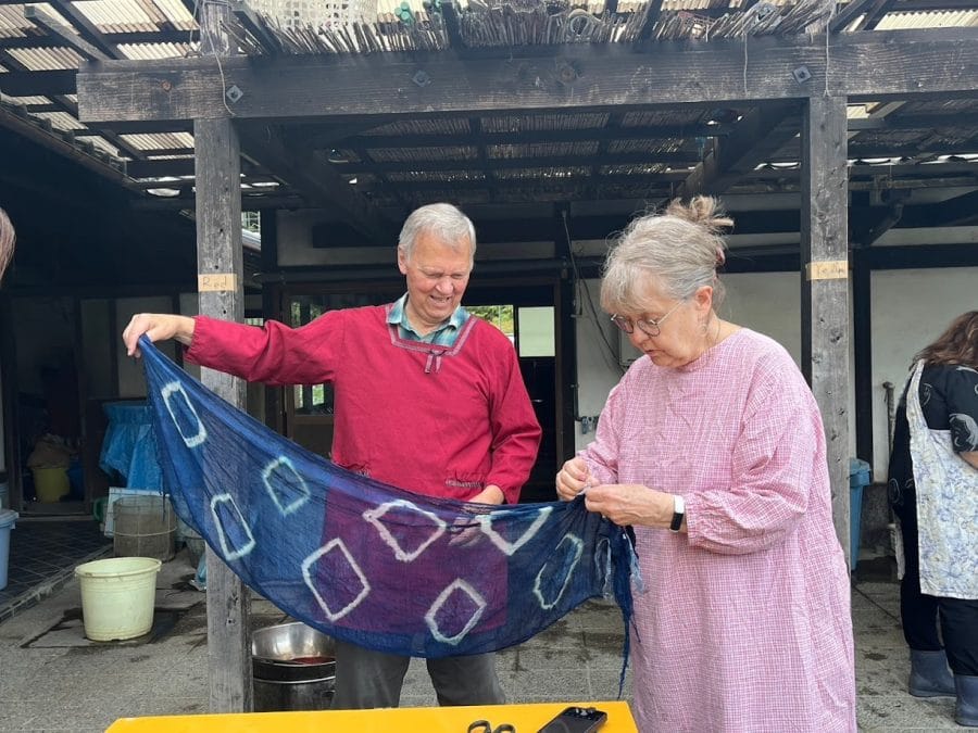 Photo from one of the Textile Tours of Japan with Nancy McDonough of Kyoto Kimono