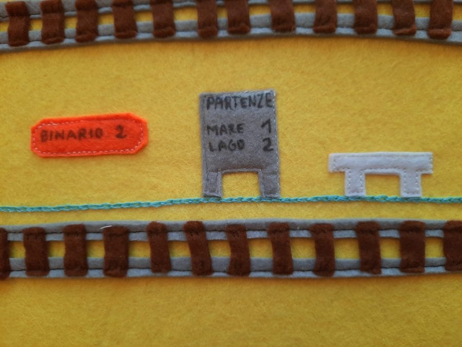 Felt busy book "Train to the seaside"