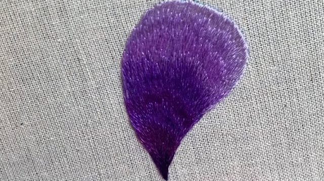 Example of simple shape embroidered by Jessica Devin of JdevinEmbroidery