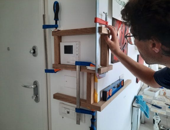 Making our custom wall shelves