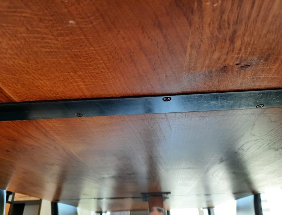Modular tables set: our kitchen table, underside
