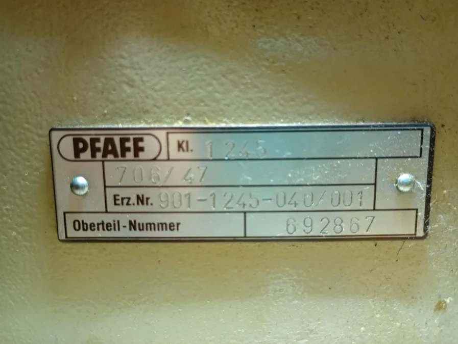 Example of a Pfaff sewing machine with a serial number that seems too low