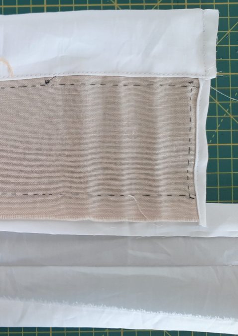Preparing my embroidery fabric to stay for long on its frame