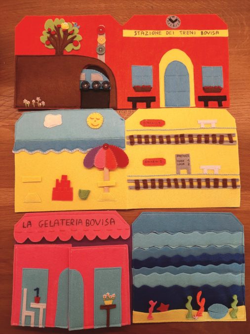 Making our felt bus book: the final assembly