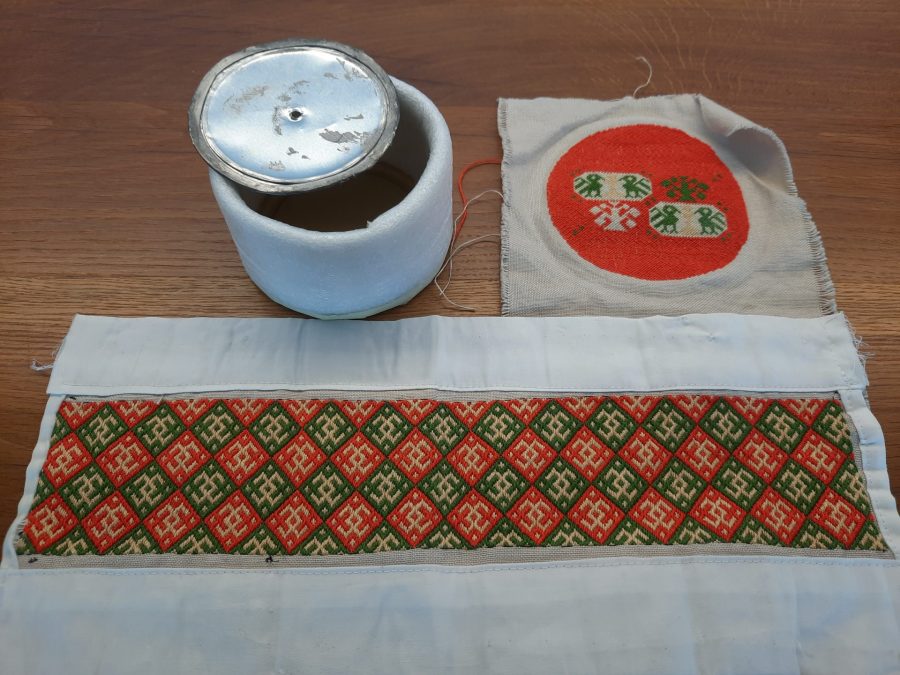 Ready to assemble my German Brick Stitch embroidered box
