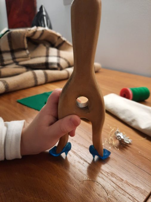 My daughter found a new way to use the lucet as a doll!