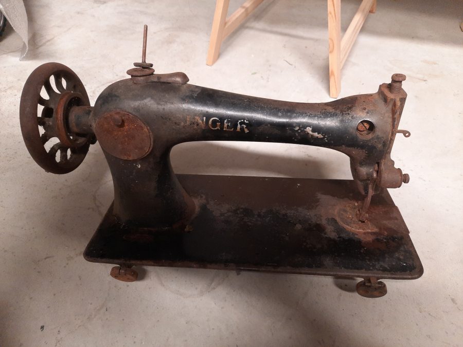 A neglected Singer 15K from 1986 I rescued from the side of the road. I wish I could be closer to donate it to The Sewing Machine Orphanage!