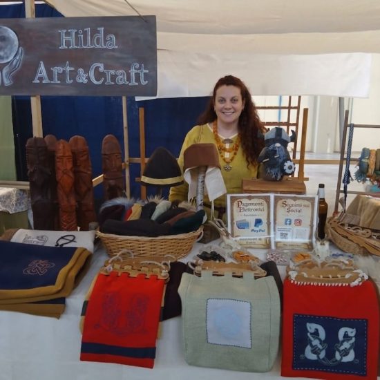Hilda Arts & Crafts during her first "Armi e Bagagli" fair as a seller
