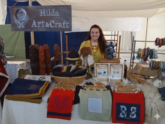 Hilda Arts & Crafts during her first "Armi e Bagagli" fair as a seller